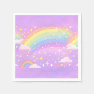 Pastel Rainbow Neurodivergent Party Napkins