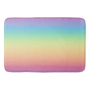 Pastel Rainbow Ombre Bath Mat