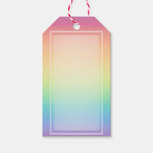 Pastel Rainbow Ombre Custom Gift Tags