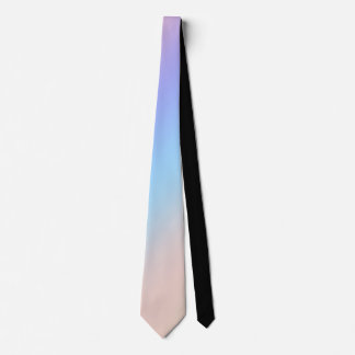 Pastel Rainbow Ombre Gradient Blur Abstract Design Tie