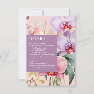 Pastel Rainbow Orchids Details Enclosure Cards
