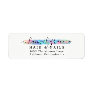 Pastel Rainbow Paint Custom Logo Adresse de retour
