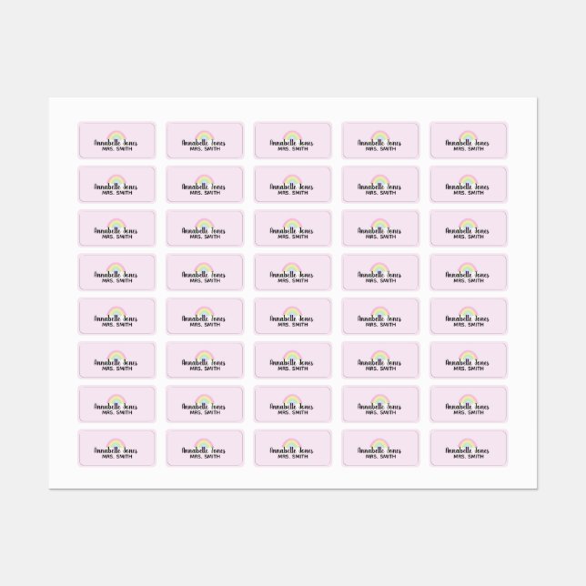 Pastel Rainbow Pink Waterproof (Sheet)