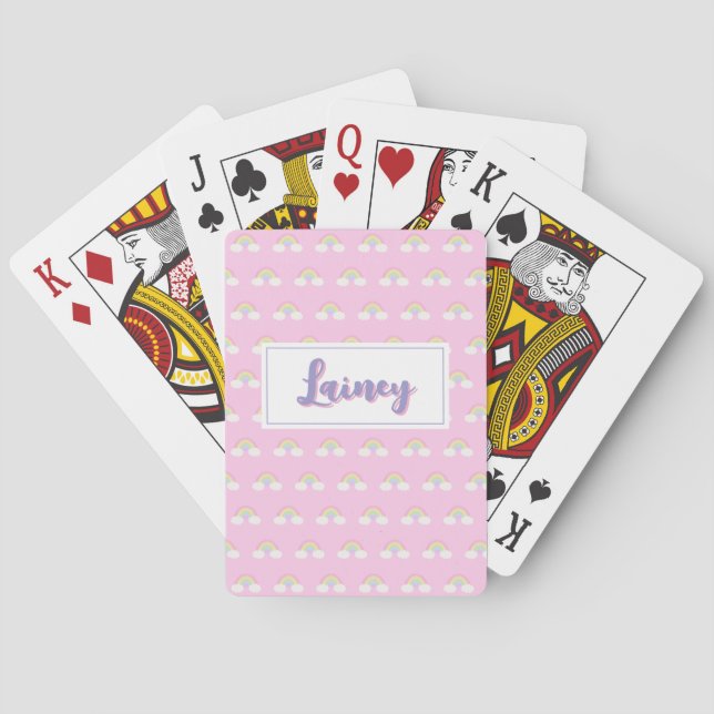 Pastel Rainbow  Playing Cards (Back)