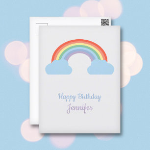 Pastel Rainbow Postcard