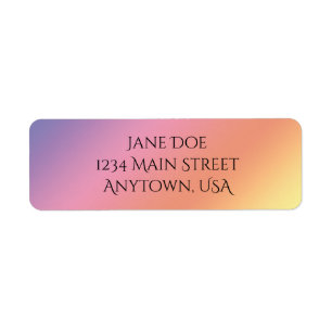 Pastel Rainbow Return Address Label