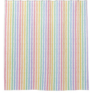 Pastel Rainbow Scalloped Stripe