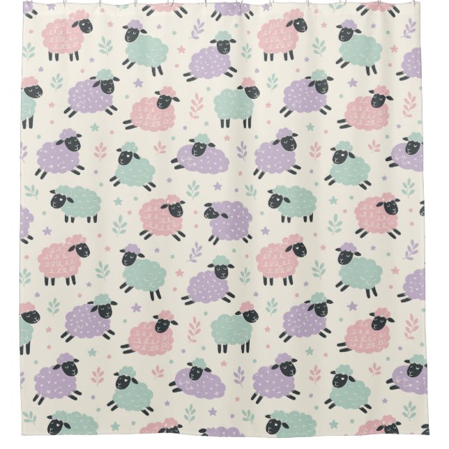 Pastel Rainbow Sheep Pattern (Front)