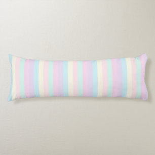 Pastel Rainbow Sherbet Stripes Body Pillow