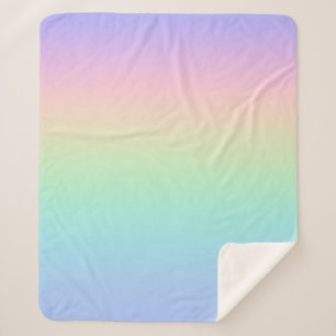 Pastel rainbow sherpa blanket