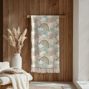 Pastel Rainbow Sherpa Cozy Gift for Little Dreamer Blanket