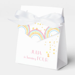 Pastel rainbow sparkling Birthday Favor Box
