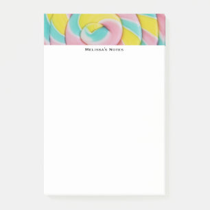 Pastel Rainbow Spiral Candy Photo Post-it Notes