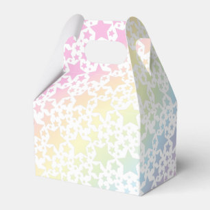 Pastel Rainbow Star Baby Shower Favor Box