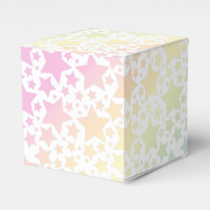 Pastel Rainbow Star Baby Shower Favor Box