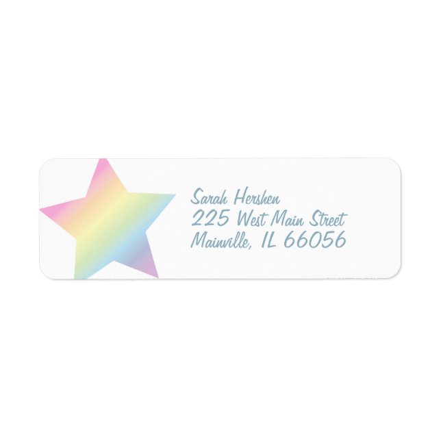 Pastel Rainbow Stars Baby shower Simple Moderne (Devant)