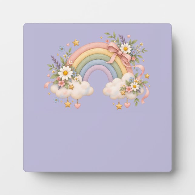 Pastel Rainbow Stationery  Plaque (Front)