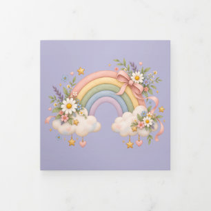 Pastel Rainbow Stationery Tri-Fold Programme