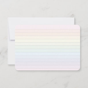 Pastel Rainbow Striped Flat Card with Dot Grid