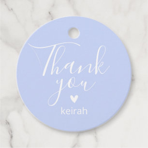 Pastel Rainbow Stripes Back Birthday Thank You Favour Tags