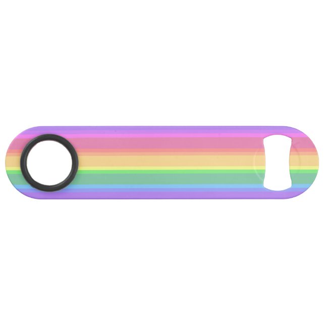 Pastel rainbow stripes bar key (Back Horizontal)