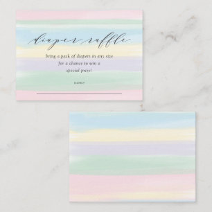 Pastel Rainbow Stripes Diaper Raffle Enclosure Ca