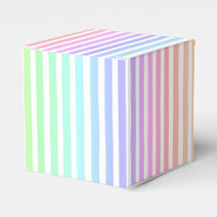 Pastel Rainbow Stripes Favor Box