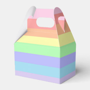 Pastel Rainbow Stripes favour box