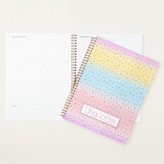 Pastel Rainbow Stripes Planner (Display)