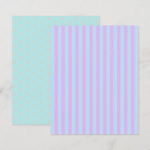 Pastel Rainbow Stripes & Polka Dot Scrapbook Paper