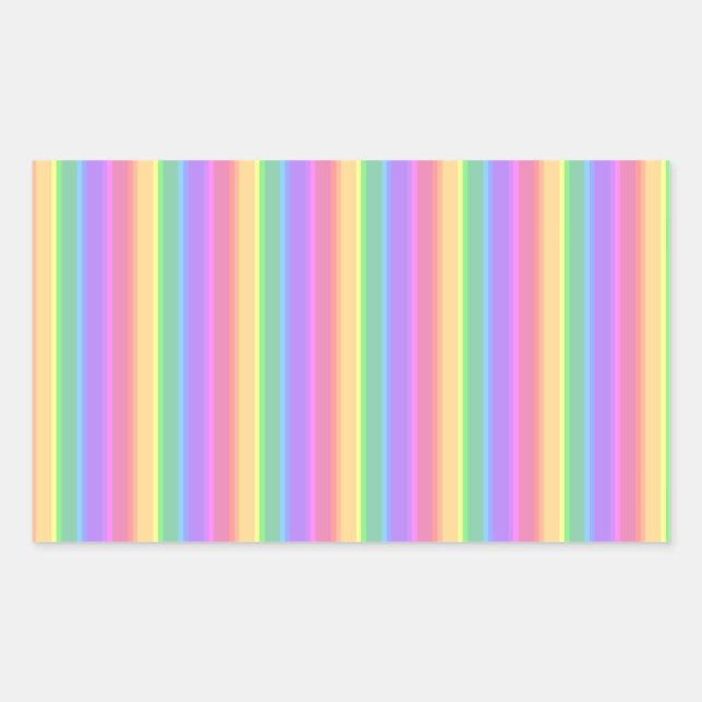 Pastel rainbow stripes sticker (Front)
