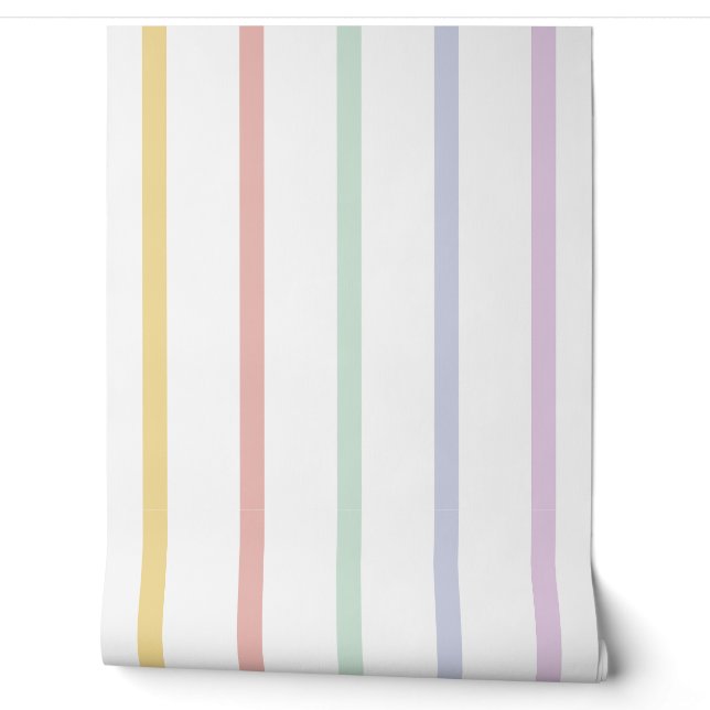 Pastel Rainbow Stripes Wallpaper (Unrolling)