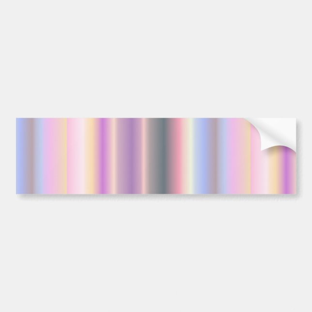 Pastel Rainbow Strips - Pattern Bumper Sticker (Front)