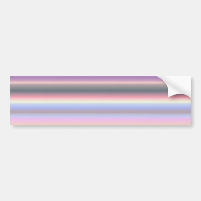 Pastel Rainbow Strips - Pattern Bumper Sticker (Front)