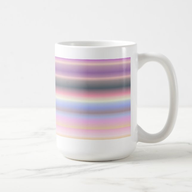 Pastel Rainbow Strips - Pattern Coffee Mug (Right)