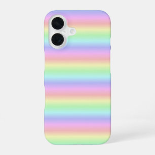 Pastel Rainbow Strips - pattern iPhone 16 Case