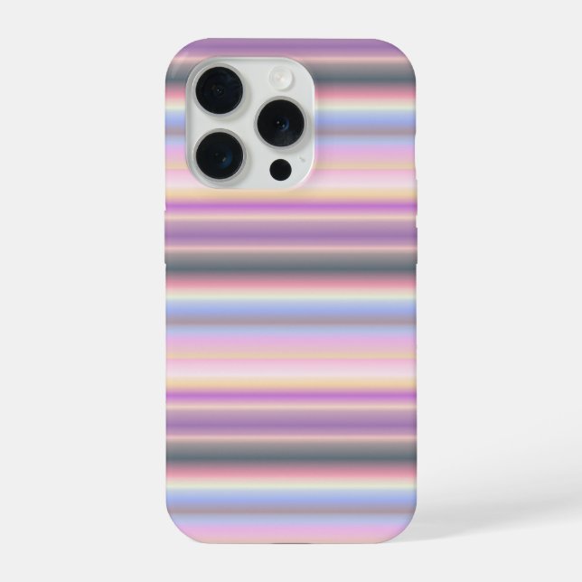 Pastel Rainbow Strips - Pattern iPhone Case (Back)