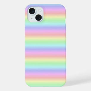 Pastel Rainbow Strips - pattern iPhone 15 Plus Case