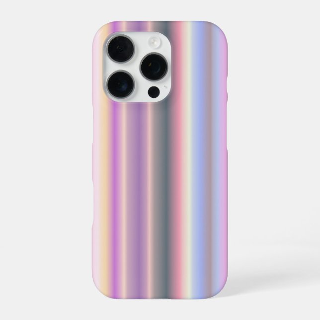 Pastel Rainbow Strips - Pattern iPhone Case (Back)