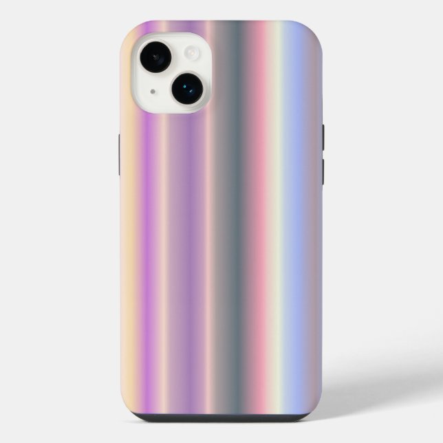 Pastel Rainbow Strips - Pattern iPhone Case (Back)