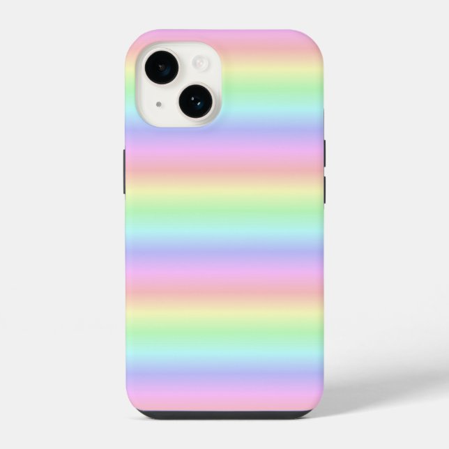 Pastel Rainbow Strips - pattern iPhone Case (Back)