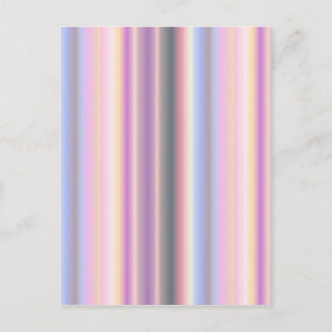 Pastel Rainbow Strips - Pattern Postcard