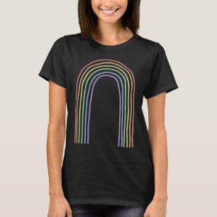 Pastel Rainbow Subtle Pride Minimal LGBT Gay Right T-Shirt