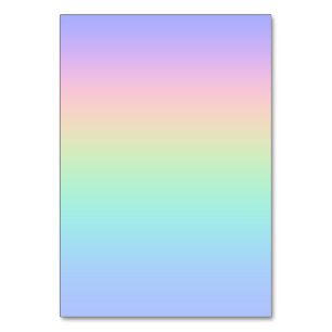 Pastel rainbow table number