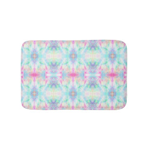 Pastel Rainbow Tie Dye Bath Mat