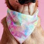 Pastel Rainbow Tie Dye Watercolor Cute Dog  Bandana<br><div class="desc">This cute dog (or human!) bandana features a gorgeous swirl of tie-dye style pastel rainbow colours with subtle holographic,  iridescent,  and watercolor imagery.</div>