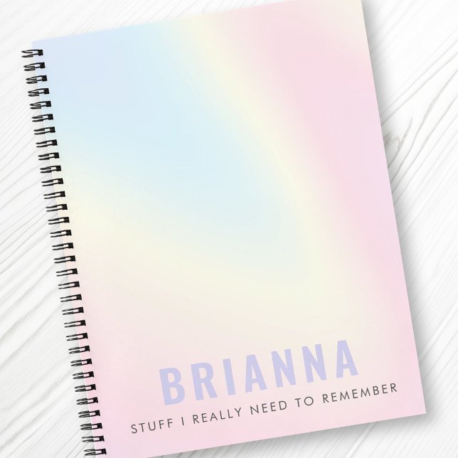 Pastel rainbow trendy modern minimal photo notebook (Pastel rainbow trendy modern minimal photo notebook)
