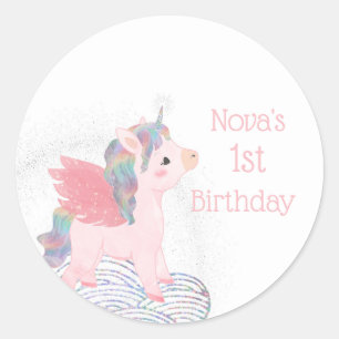 Pastel Rainbow Unicorn Stickers