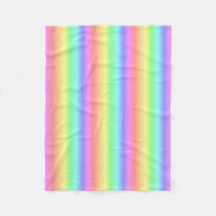 Pastel Rainbow Vertical Fleece Blanket