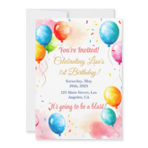 Pastel Rainbow Watercolor Birthday Card Design